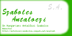 szabolcs antaloczi business card