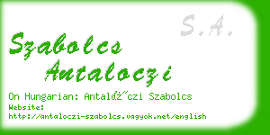 szabolcs antaloczi business card